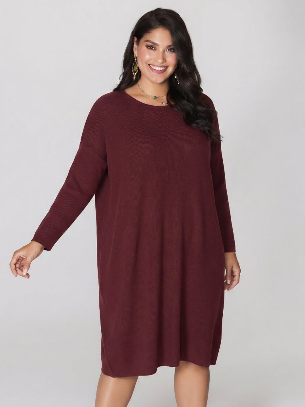 Vince Mixed Media Wool Sweater Dress
